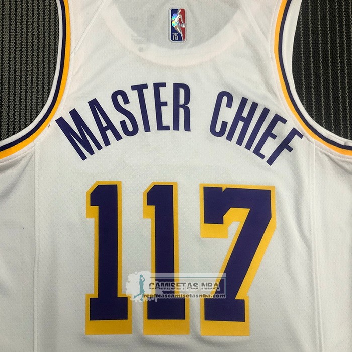 Camiseta Los Angeles Lakers x X-BOX Master Chief NO 117 Blanco